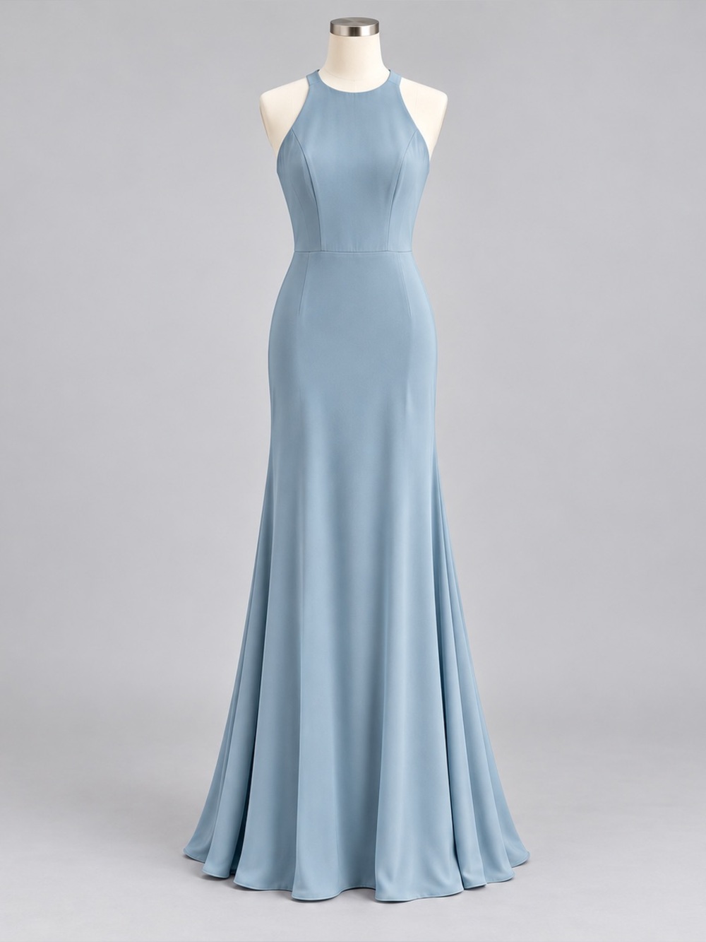 Elegant Sleeveless Maxi Dress in Light Blue